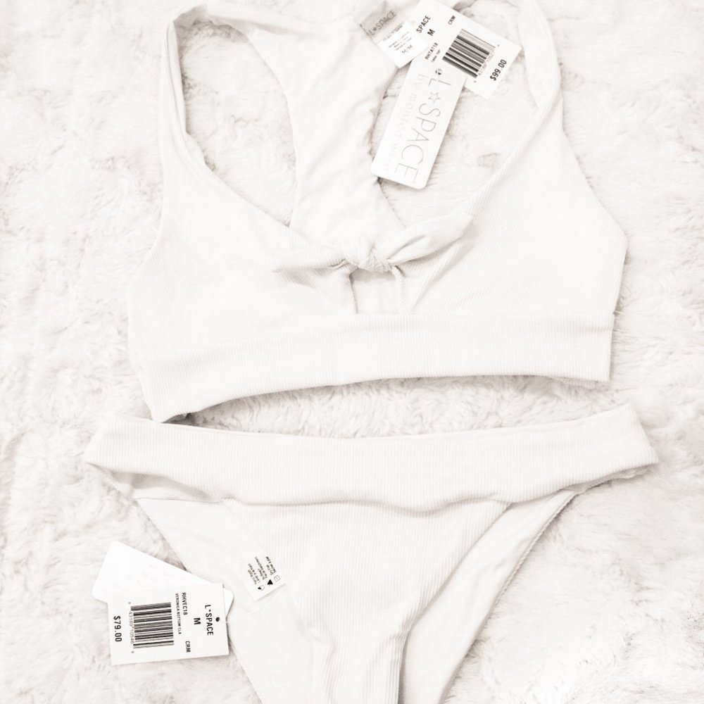 L*Space Off White Bikini, Tie in Front